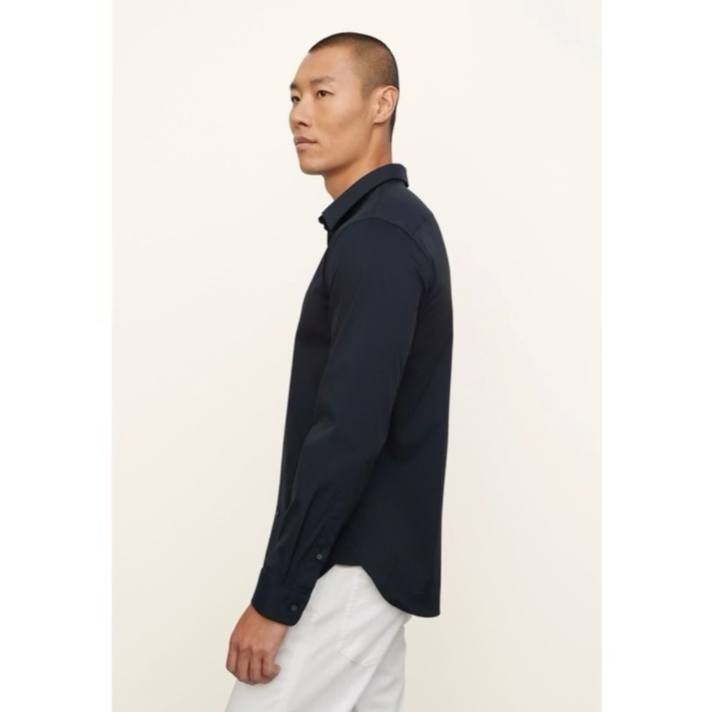 Vince Dark Blue Cotton Button Up - Picture 2 of 6
